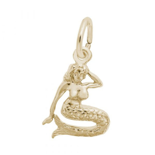14k Gold Mermaid Charm