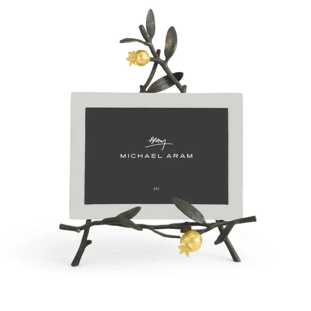 Decorative photo frame with branch design and 'Michael Aram' branding on a white background