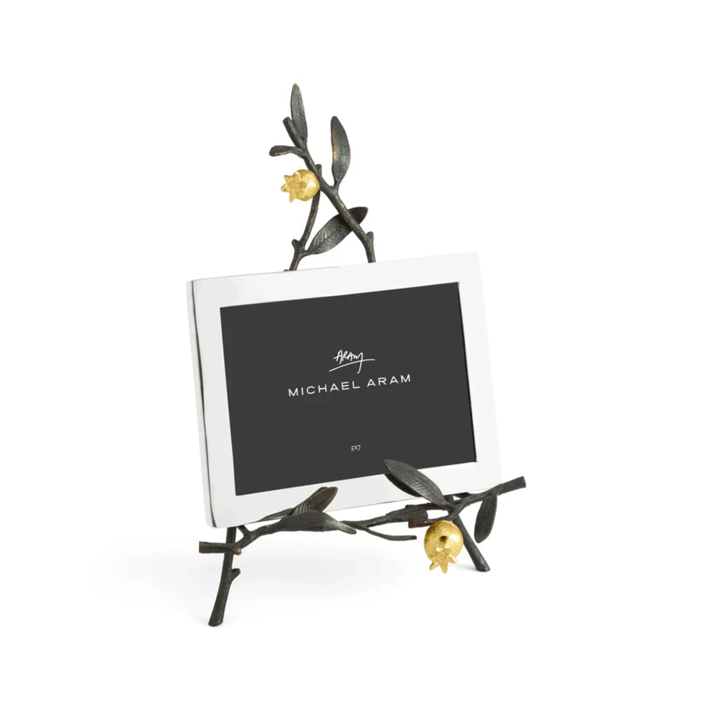 Decorative photo frame with floral design on a white background