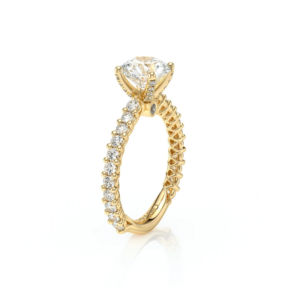 Verragio 18k Gold Lumino Collection Round Diamond Engagement Ring