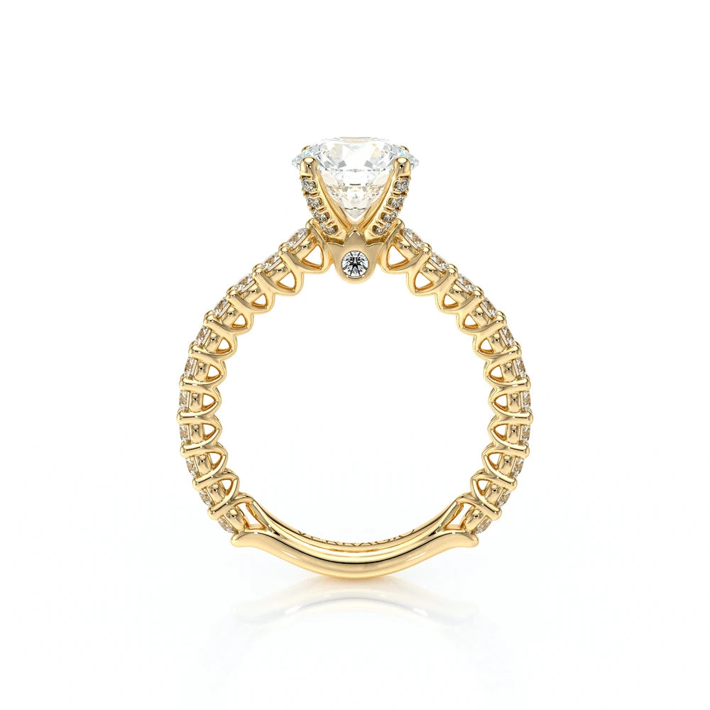 Verragio 18k Gold Lumino Collection Round Diamond Engagement Ring