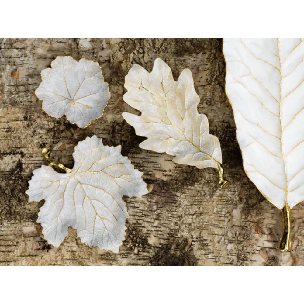 Michael Aram Winter Leaves Red Oak Dish