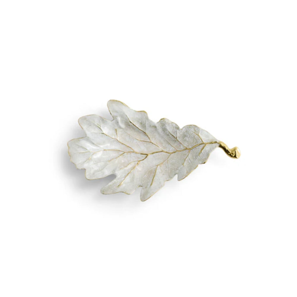 Michael Aram Winter Leaves Red Oak Dish