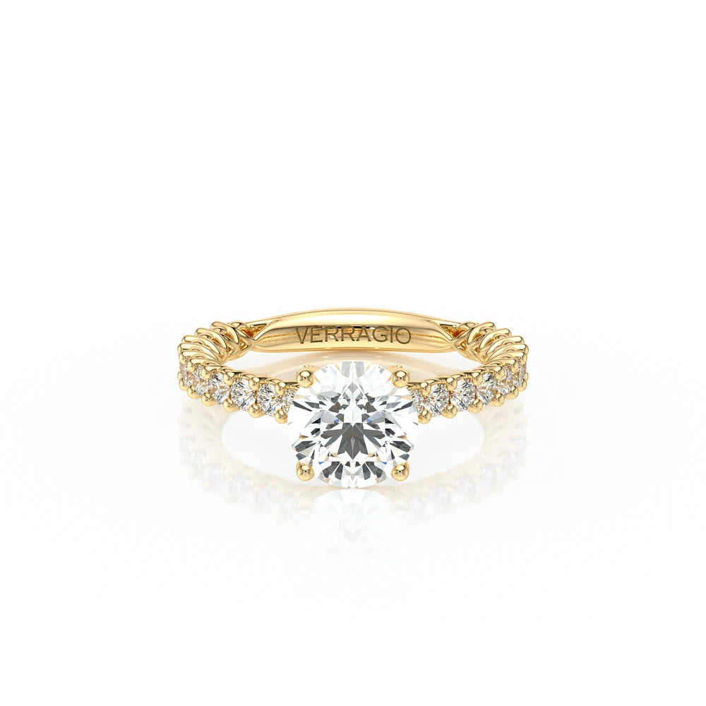 Verragio 18k Gold Lumino Collection Round Diamond Engagement Ring
