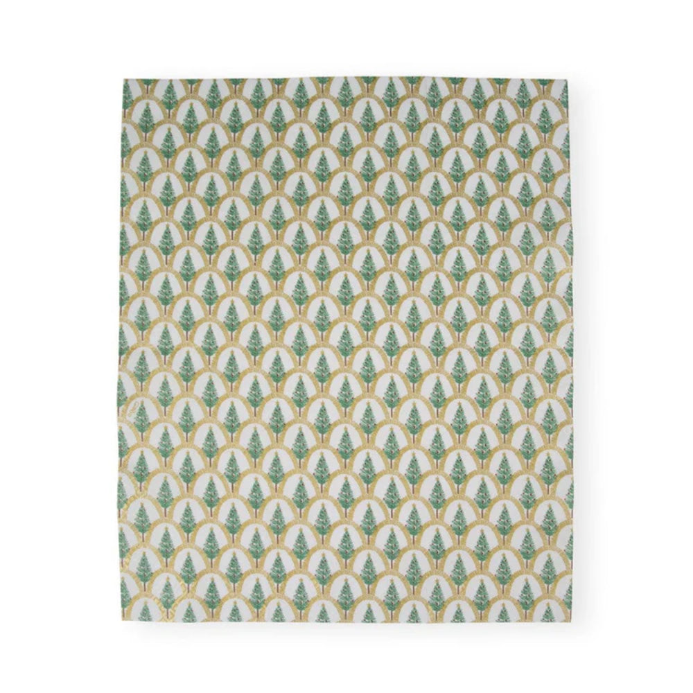 Caspari Deco Christmas Gold Guest Towel Napkins - Set of 15