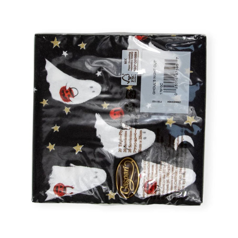 Caspari Ghoul's Night Out Cocktail Napkins - Set of 20