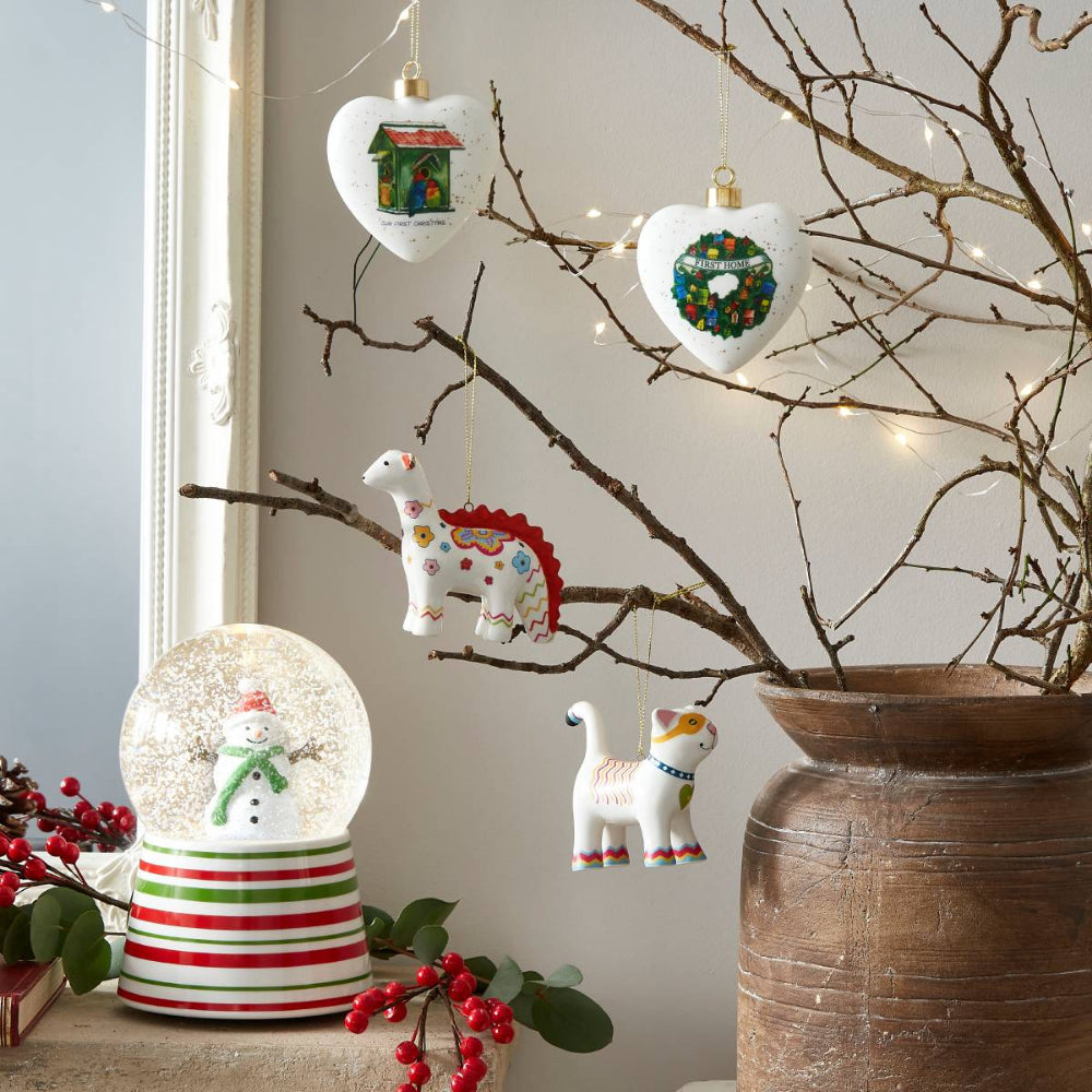 Spode Kit Kemp Heart-Shaped Bauble - Wreath