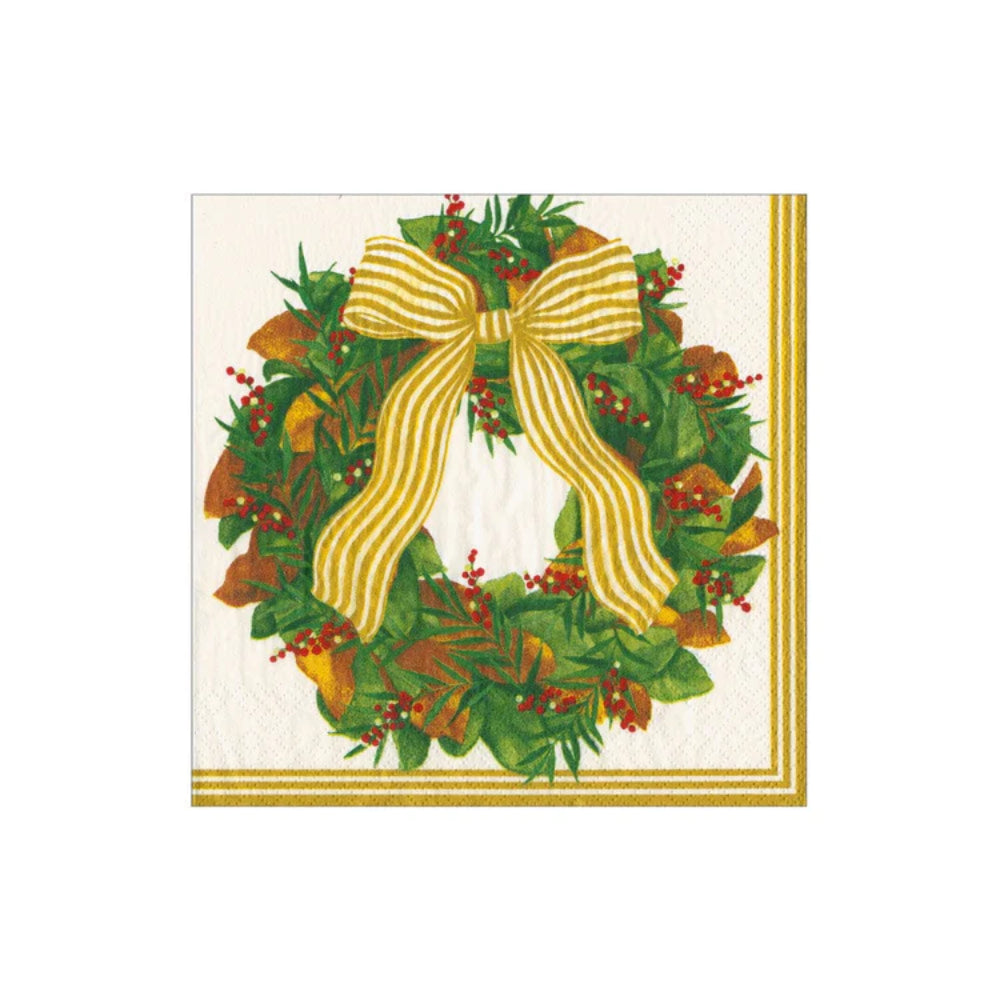 Caspari Magnolia Wreath Napkins - Thumbnail 3