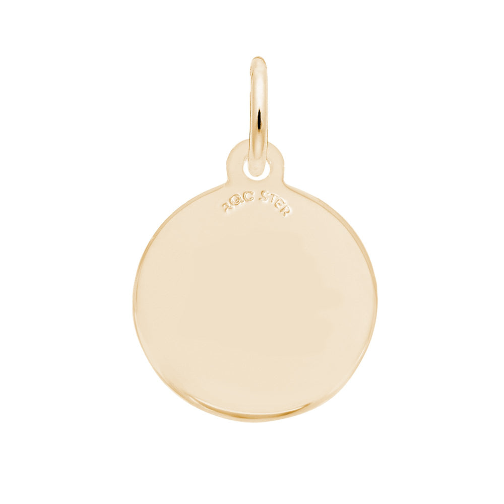 Plain gold disc charm
