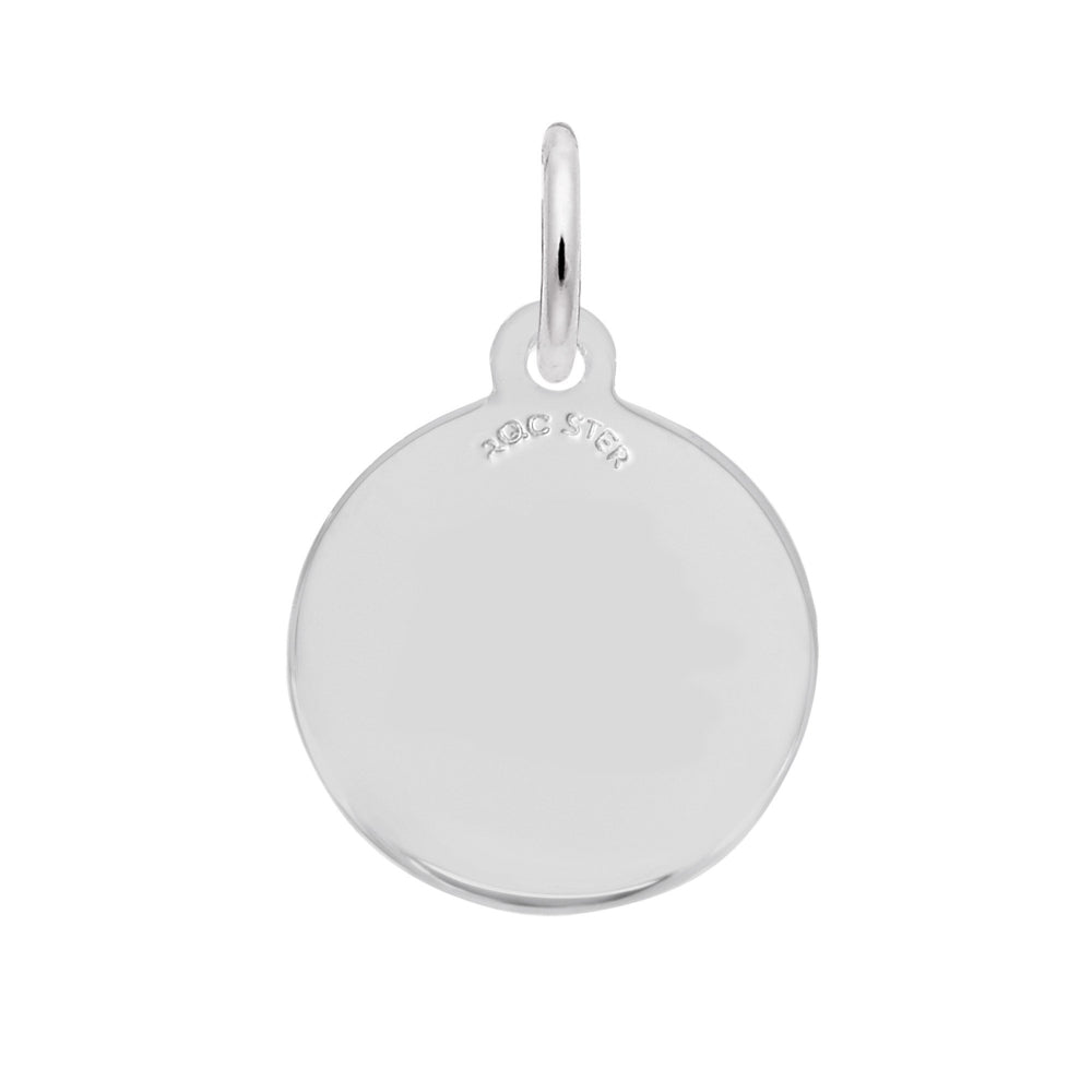 Plain silver disc charm