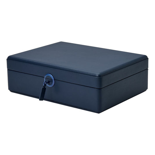 Wolf Designs Earth 5 Piece Watch Box with Storage in Midnight Blue