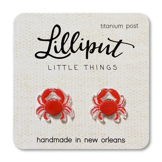 Lilliput Little Things Red Crab Earrings
