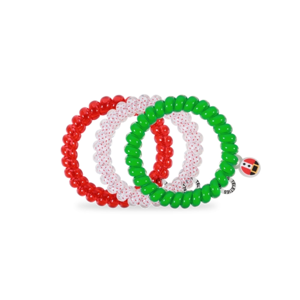 TELETIES Large Spiral Hair Coils Hair Ties - Holiday 2025