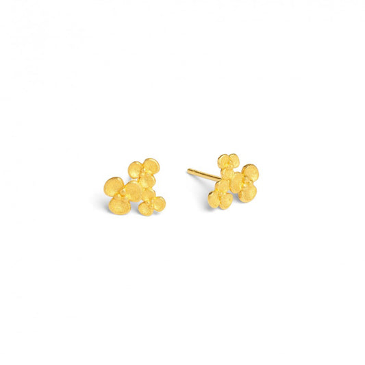 Bernd Wolf Gold Plated Letri Stud Earrings