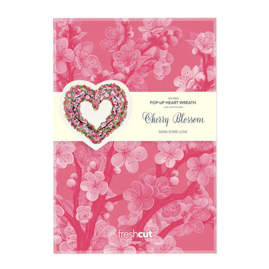 Cherry Blossom Wreath Pop-Up Greeting Card