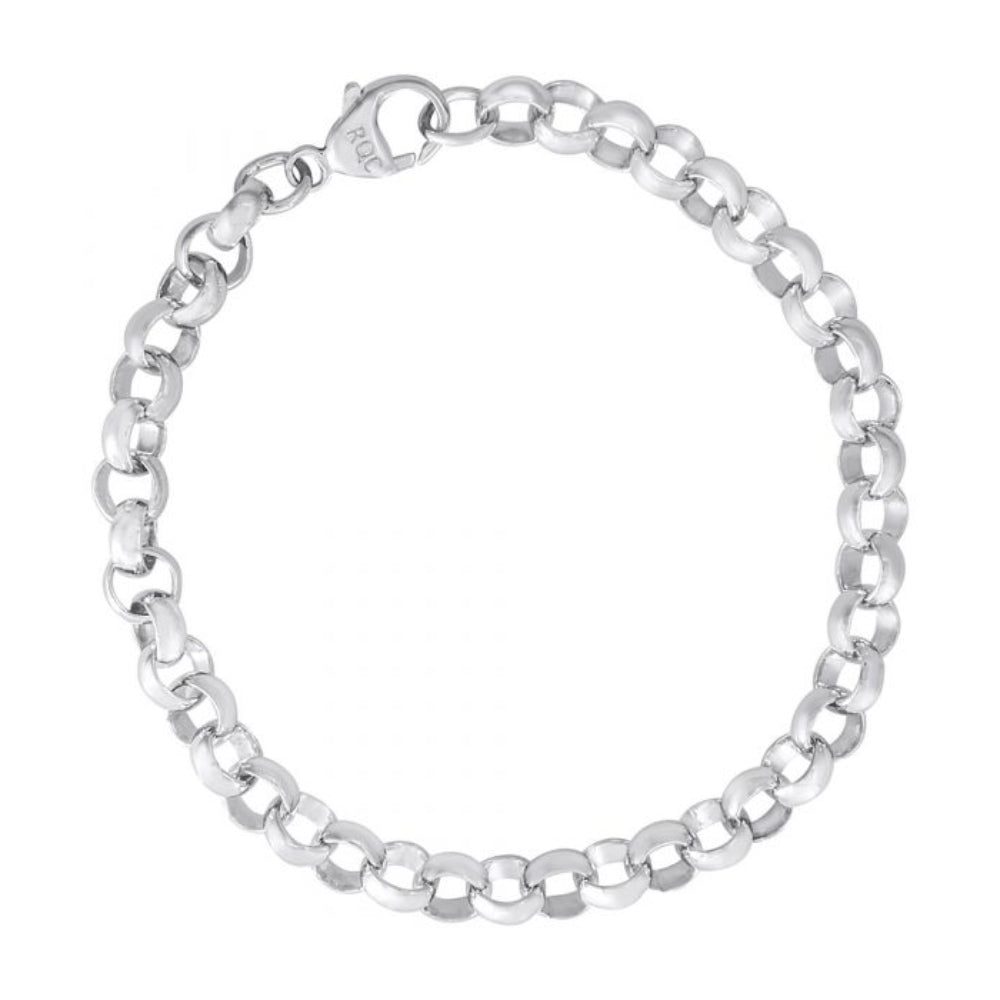 Sterling Silver Link Charm Bracelet, 7"