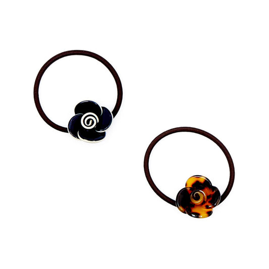 Two's Company Camellia Hair Tie 2Pc Set