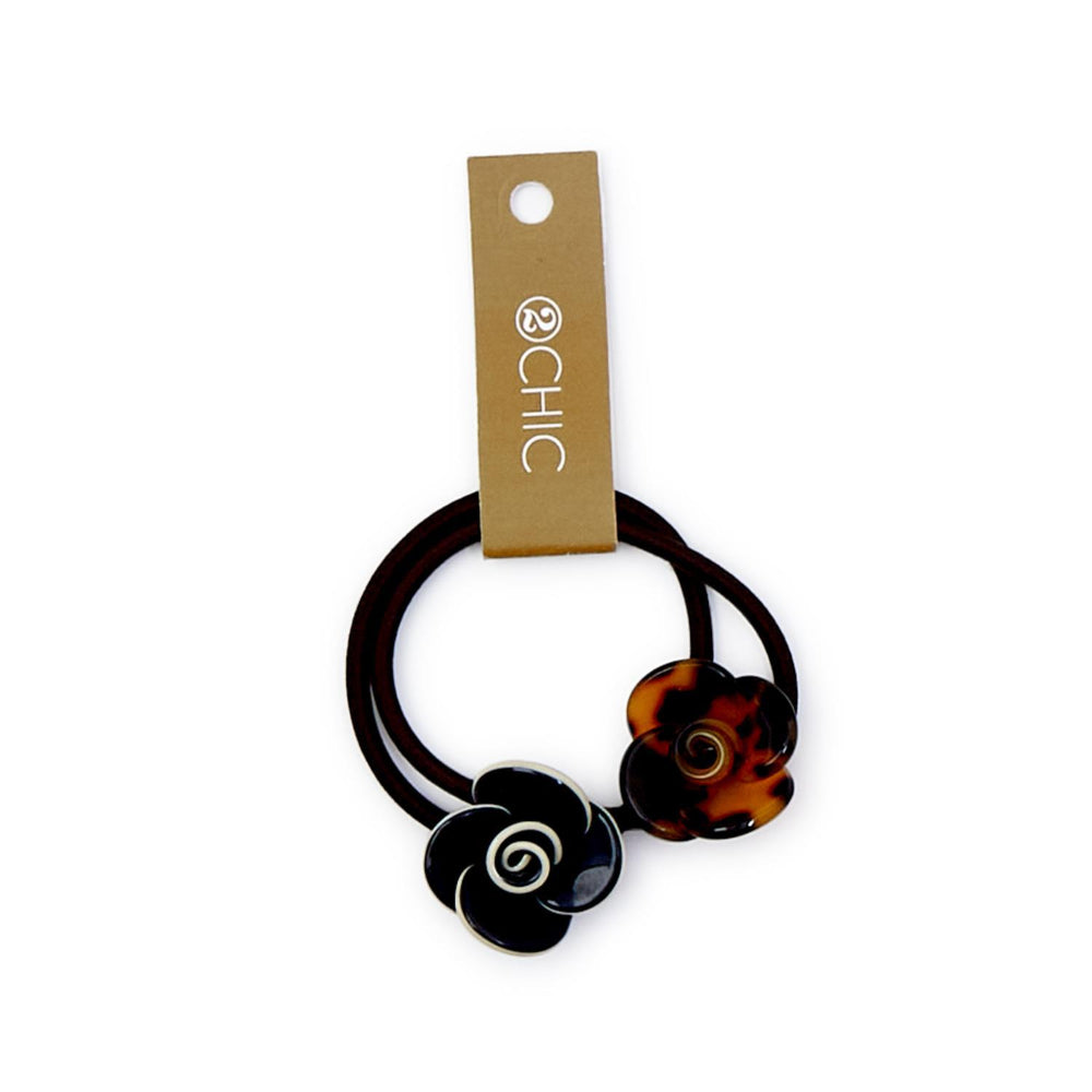 Two's Company Camellia Hair Tie 2Pc Set