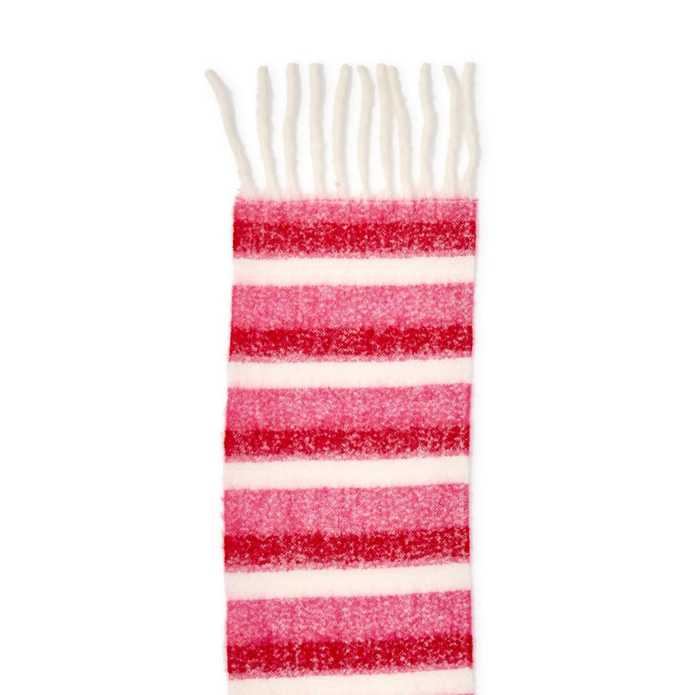 Two's Company Jolly Stripes Scarf with Fringe