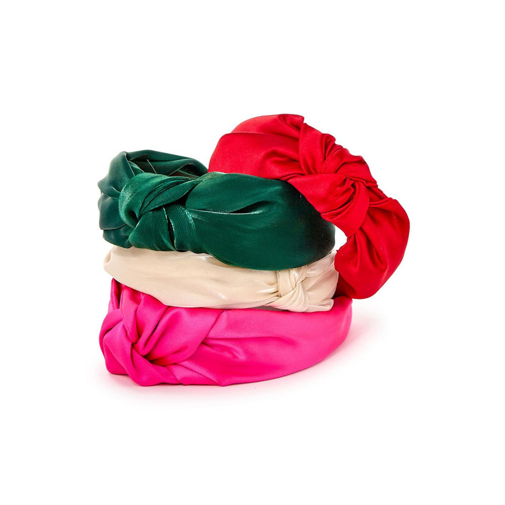 Two's Company Knot so Basic Satin Headband