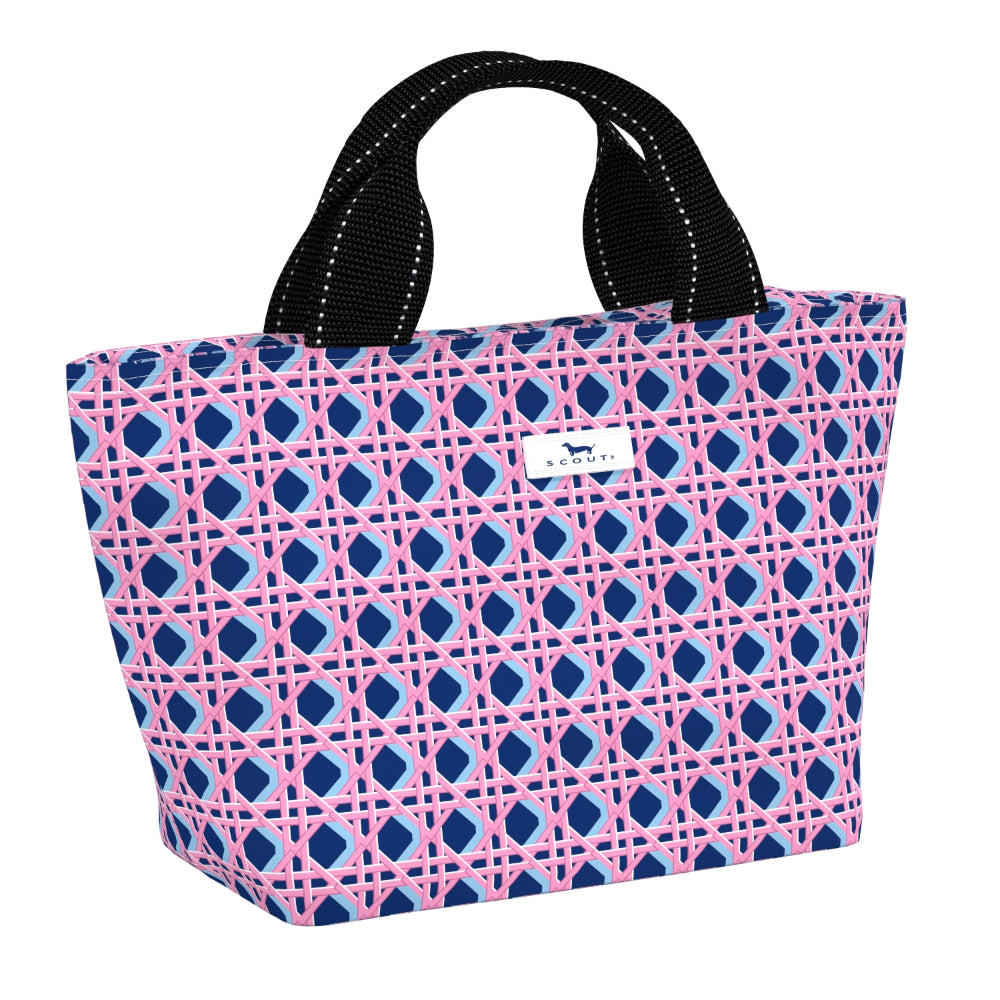 Patterned lunch bag with handles