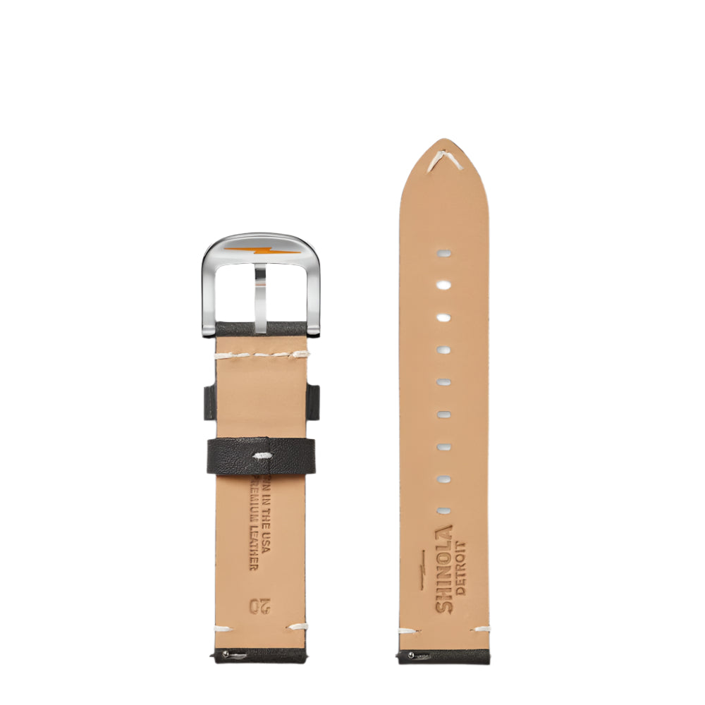 Shinola 20mm Black Leather Strap, 115mm x 75mm