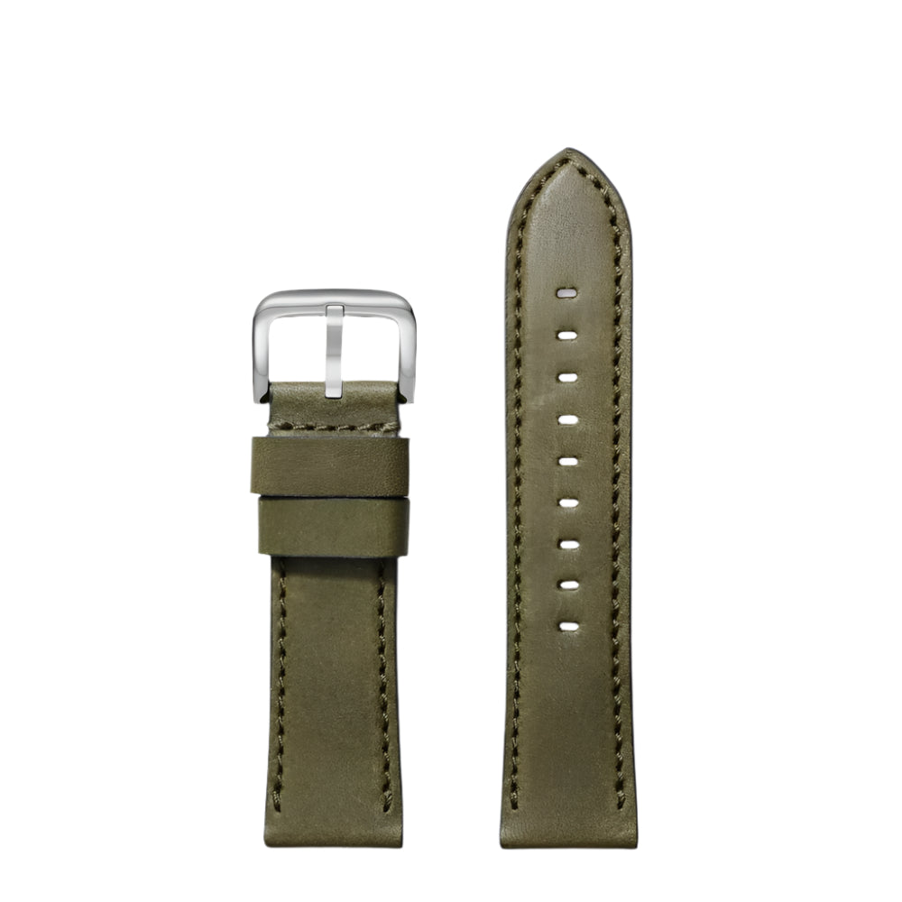 Shinola 24mm Olive Leather Watch Strap