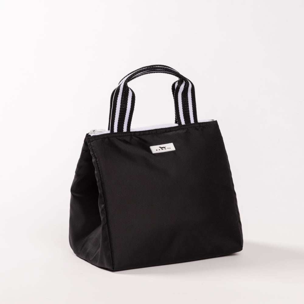 Black lunch bag with handles