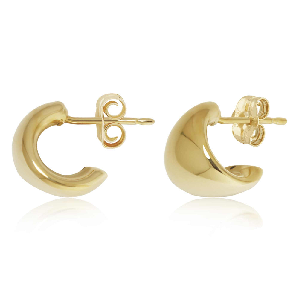 14k Gold Tapered Cuff Earrings