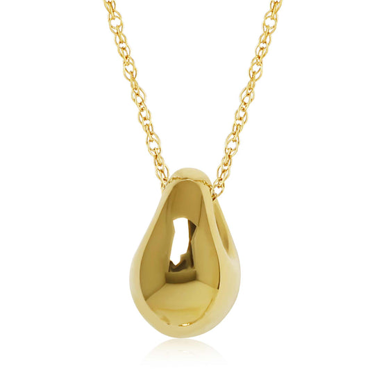 14k Gold 18" Teardrop Pendant Necklace