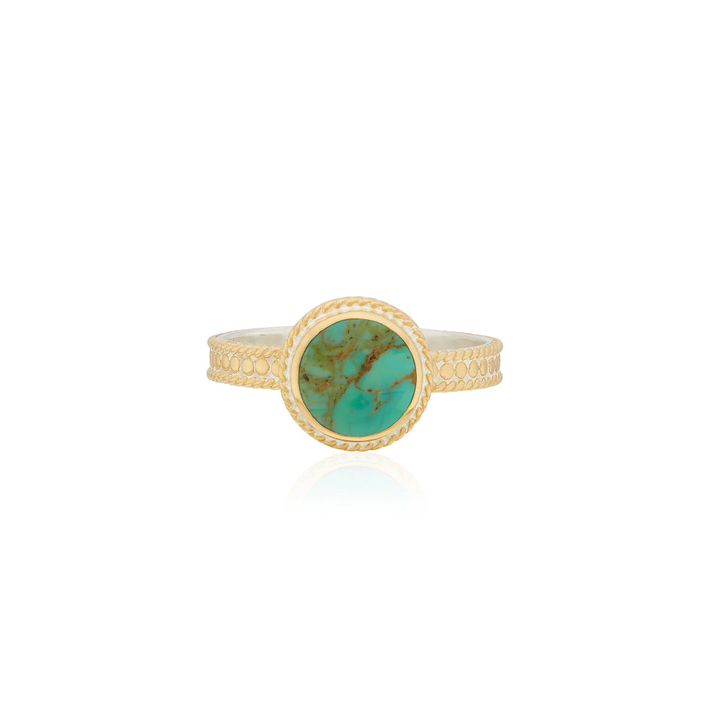 Anna Beck Gold Turquoise Skinny Band Ring