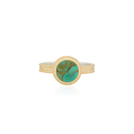 Anna Beck Gold Turquoise Skinny Band Ring