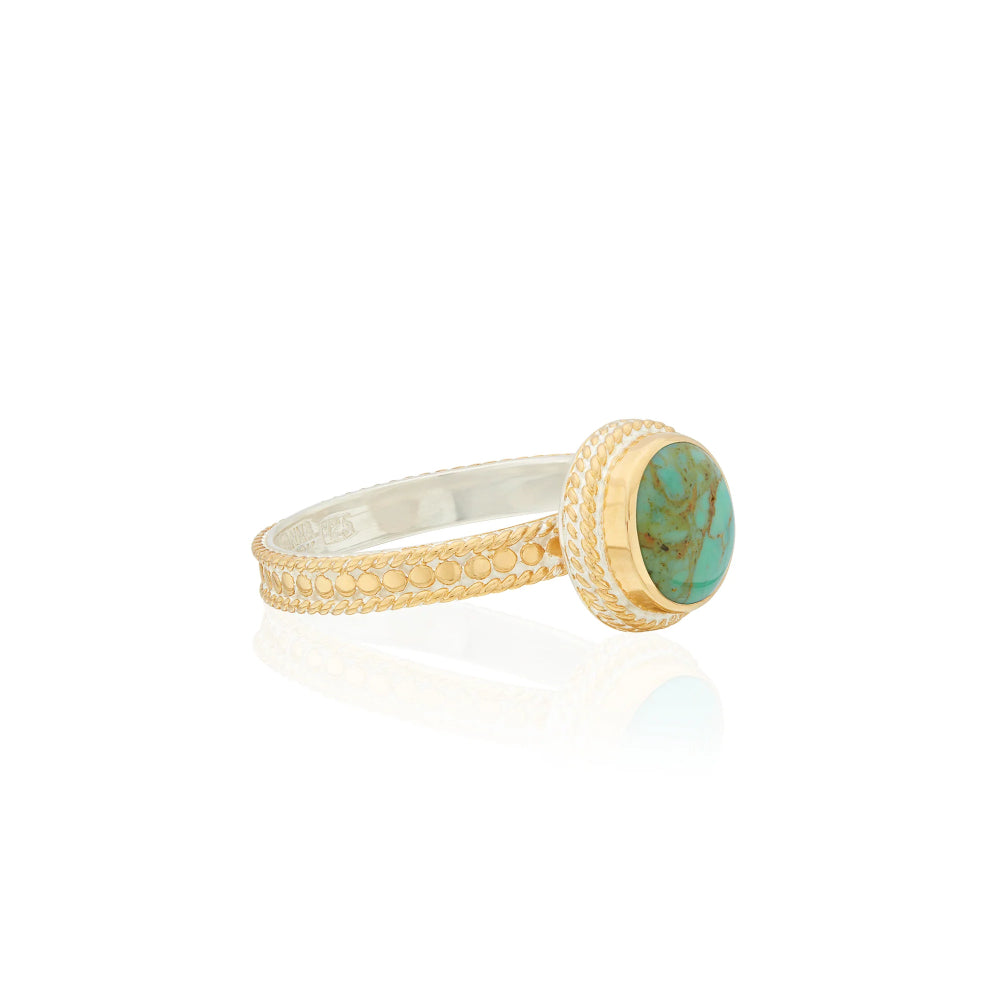 Anna Beck Gold Turquoise Skinny Band Ring