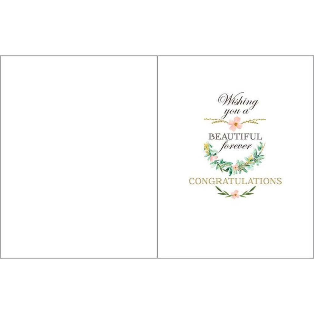 Gina B Designs Wedding Greeting Card - Laurel Wreath