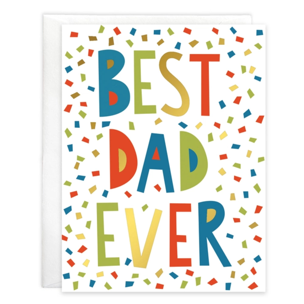 Best Dad Ever confetti greeting card