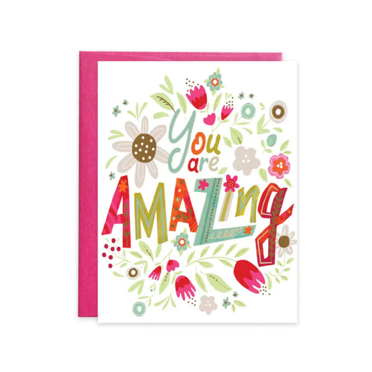 Gina B Designs Thank You Greeting Card - Amazing Flora
