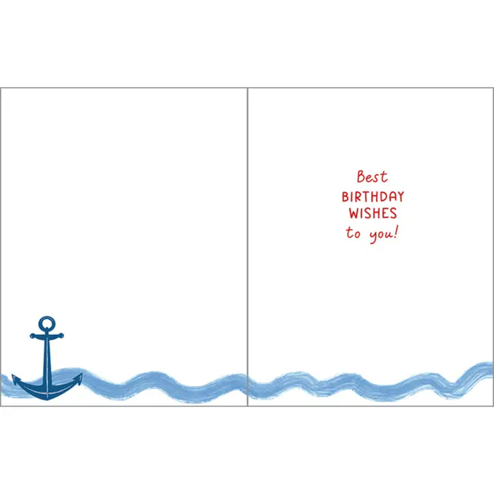 GINA B DESIGNS Anchor Birthday Greeting Card