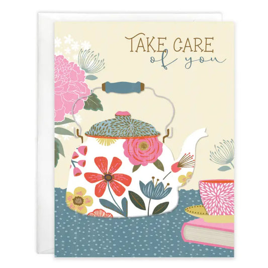 GINA B DESIGNS Tea Pot Get Well Greeting Card