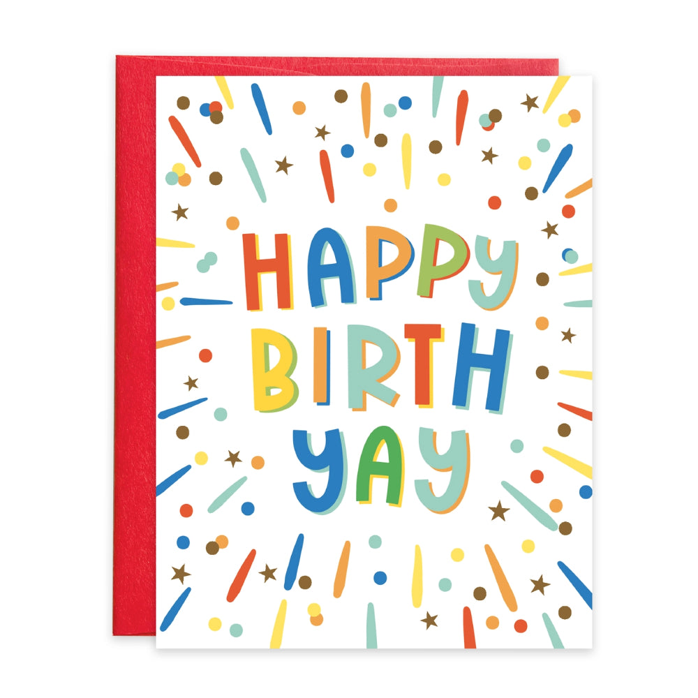 Gina B Designs Birthday Greeting Card - Happy Yay