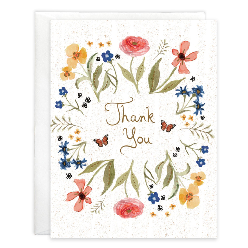 Gina B Designs Flowers All Around Thank You Greeting Card