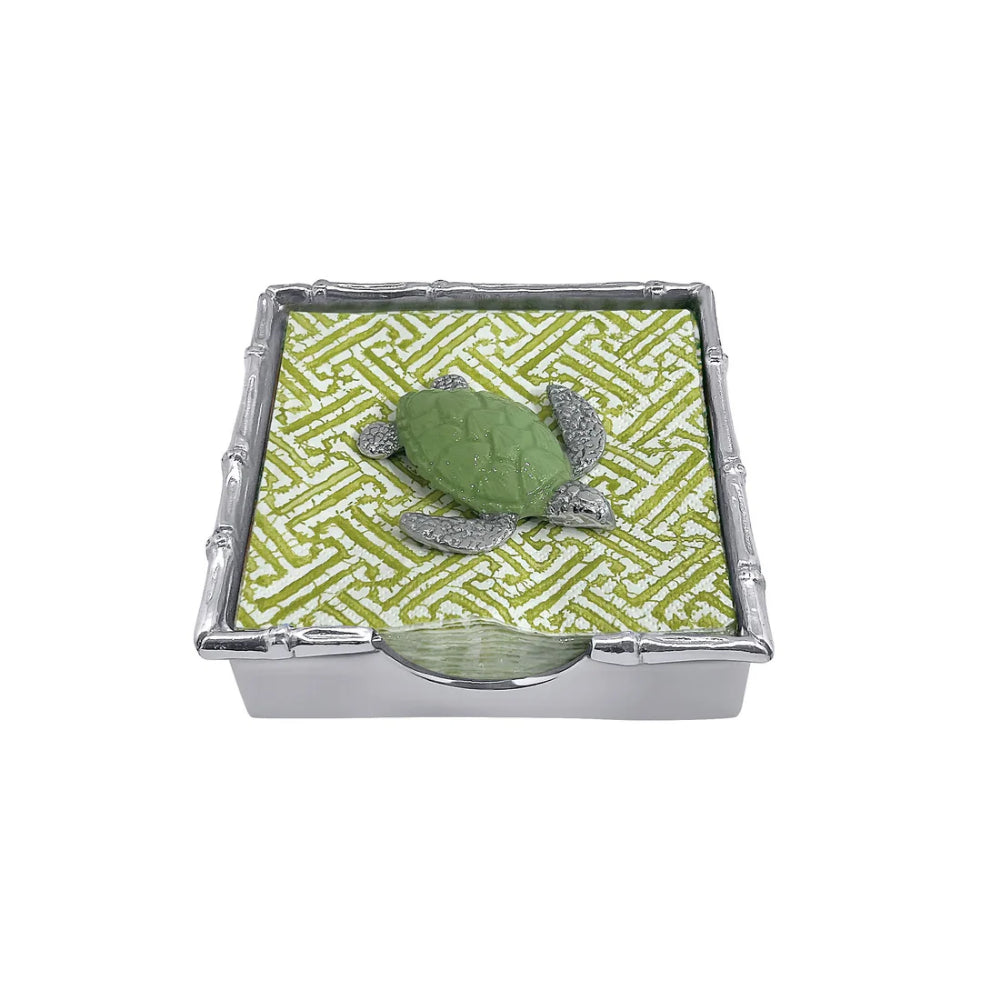 Mariposa Green Sea Turtle Bamboo Napkin Box
