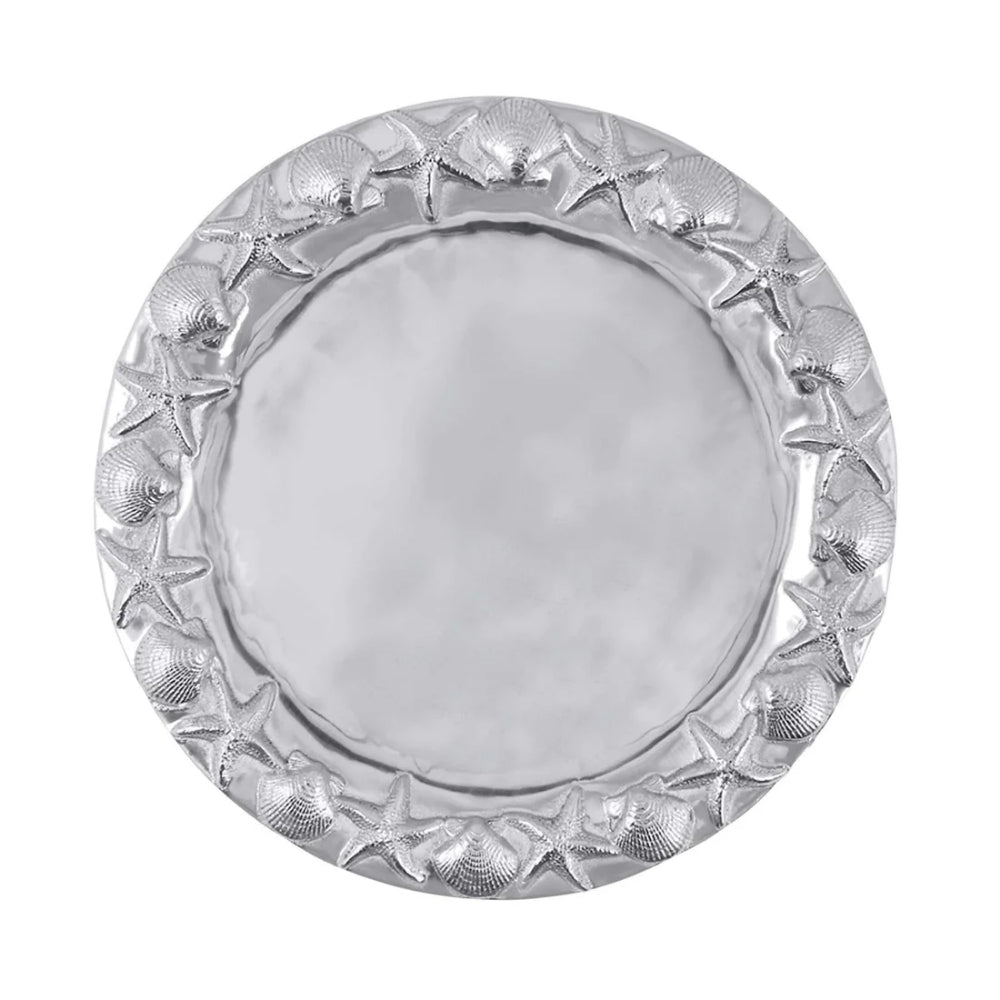 Mariposa Seashell Border Round Platter