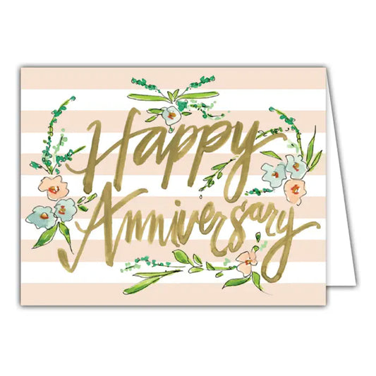 RosanneBeck Collections Happy Anniversary Small Folded Greeting Card