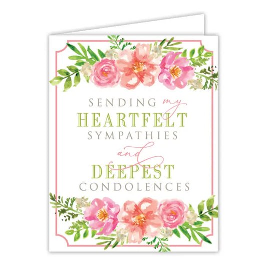 RosanneBeck Collections Pink Floral Sympathy Greeting Card