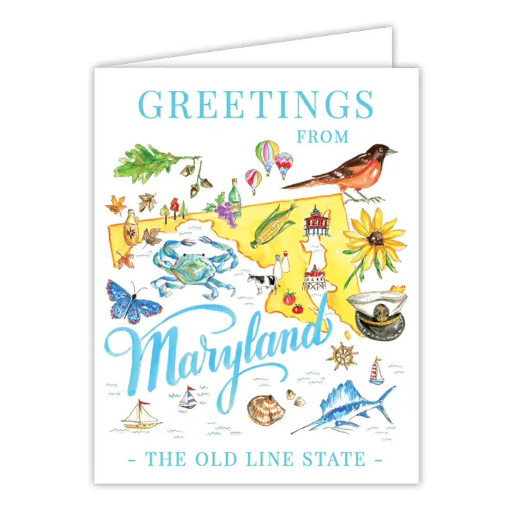 RosanneBeck Collections Maryland Handpainted Icons Greeting Card