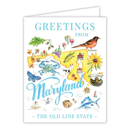 RosanneBeck Collections Maryland Handpainted Icons Greeting Card