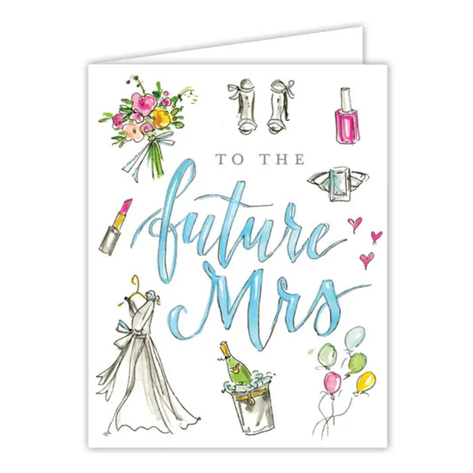 RosanneBeck Collections The Future Mrs Handpainted Wedding Images Greeting Card