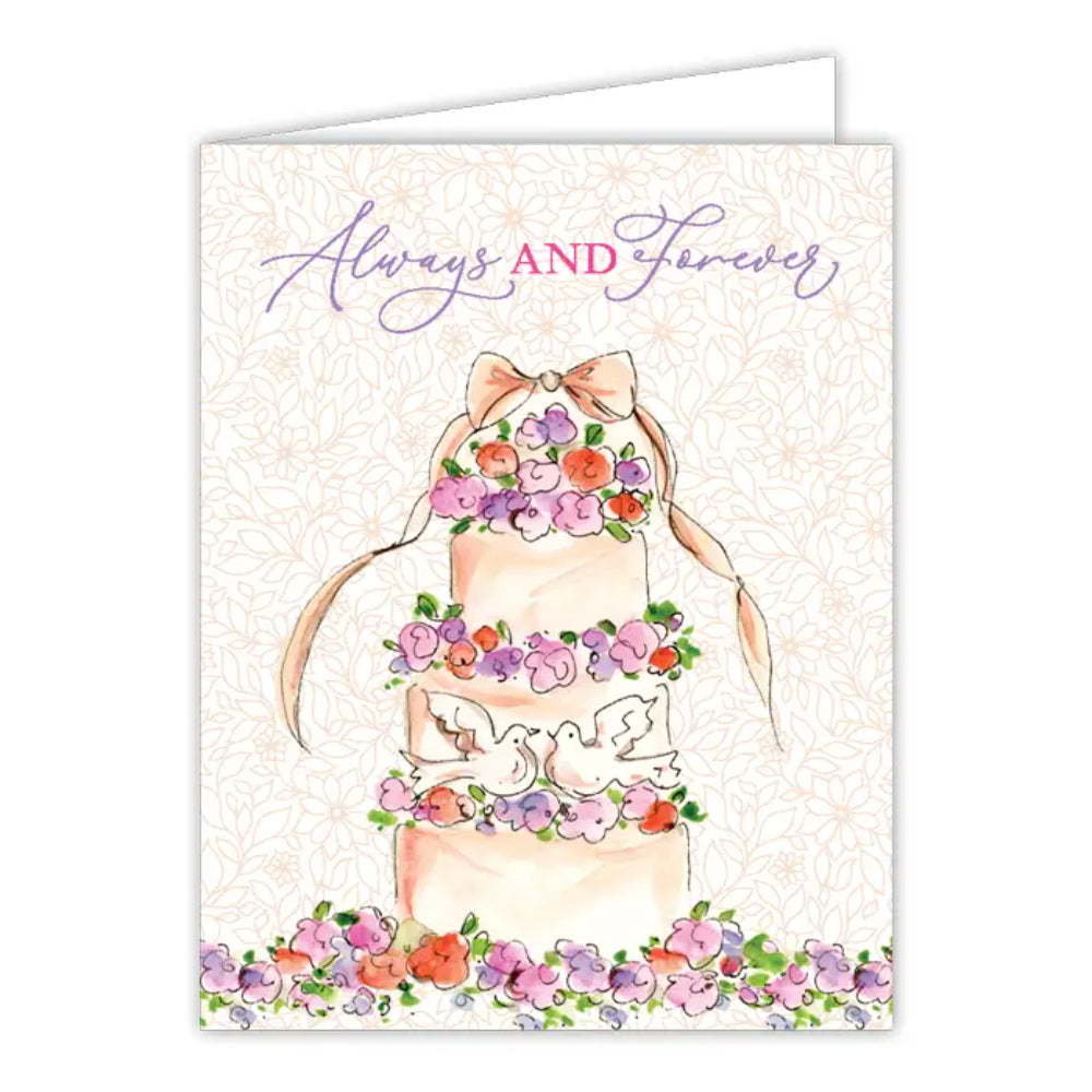 RosanneBeck Collections Always and Forever Wedding Cake Greeting Card