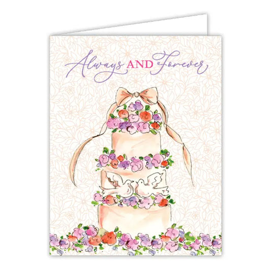RosanneBeck Collections Always and Forever Wedding Cake Greeting Card