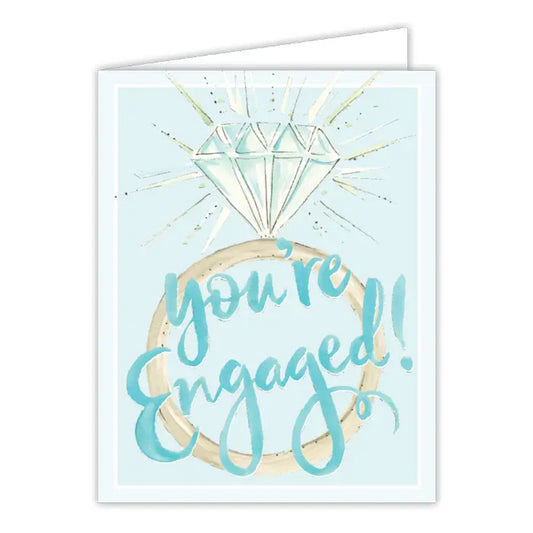 RosanneBeck Collections Handpainted You're Engaged Engagement Ring Greeting Card